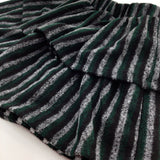 Green & Grey Striped Layered Skirt - Girls 4-5 Years