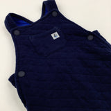 Navy Quilted Dungarees - Boys 12-18 Months