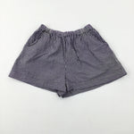 Black Checked Shorts - Girls 12-13 Years