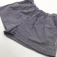 Black Checked Shorts - Girls 12-13 Years
