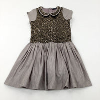 Sequinned Grey Party Dress - Girls 12-13 Years