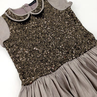 Sequinned Grey Party Dress - Girls 12-13 Years