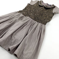 Sequinned Grey Party Dress - Girls 12-13 Years