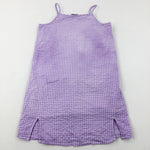 Lilac Checked Dress - Girls 12-13 Years