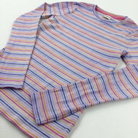 Colourful Striped Pink Long Sleeve Top - Girls 12-13 Years