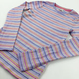 Colourful Striped Pink Long Sleeve Top - Girls 12-13 Years