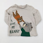 'I Love My Nanny' Bears Beige Long Sleeve Top - Boys 18-24 Months