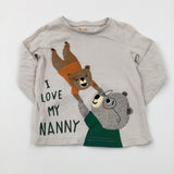 'I Love My Nanny' Bears Beige Long Sleeve Top - Boys 18-24 Months