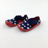 Stars Navy Sandals - Boys - Shoe Size 8