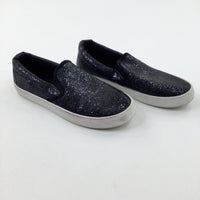 Glittery Black Canvas Shoes - Girls - Shoe Size 5