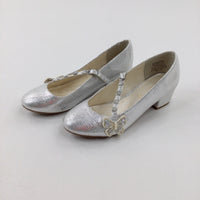 Butterflies Sparkly Silver Shoes - Girls - Shoe Size 1