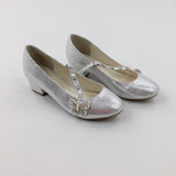 Butterflies Sparkly Silver Shoes - Girls - Shoe Size 1