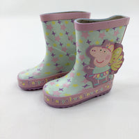 'Peppa Loves Unicorns' Peppa Pig Pink Wellies - Girls - Shoe Size 4