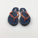 Navy Flip Flops - Girls - Shoe Size 5