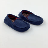 Navy Slippers - Boys - Shoe Size 9-10