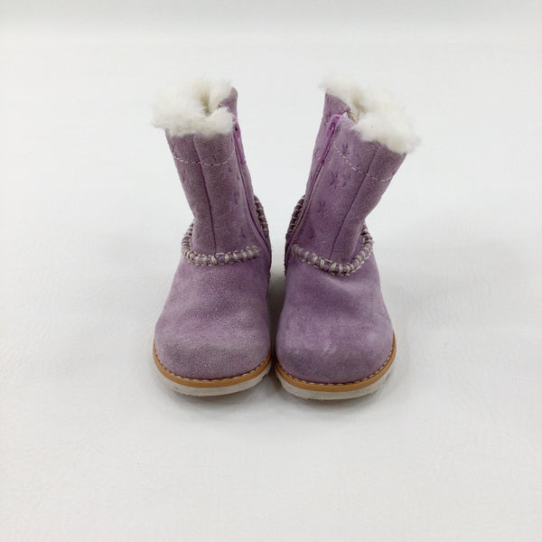 4F Stars Lilac Baby Boots - Girls - Shoe Size 4