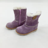 4F Stars Lilac Baby Boots - Girls - Shoe Size 4