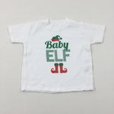 'Baby Elf' White Cotton T-Shirt - Boys/Girls 6-12 Months