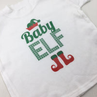 'Baby Elf' White Cotton T-Shirt - Boys/Girls 6-12 Months