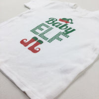 'Baby Elf' White Cotton T-Shirt - Boys/Girls 6-12 Months