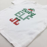 'Baby Elf' White Cotton T-Shirt - Boys/Girls 6-12 Months