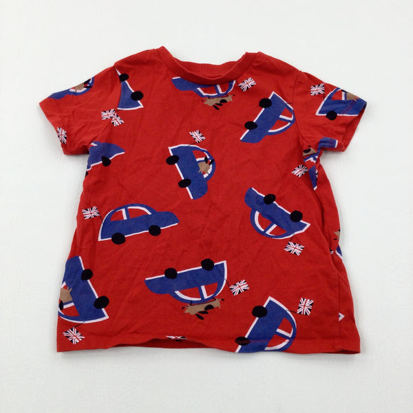 Cars & Dogs Red T-Shirt - Boys 2-3 Years