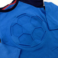Football Blue & Navy Long Sleeve Top - Boys 2-3 Years