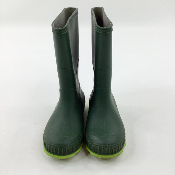 Green Wellies - Boys - Shoe Size 9