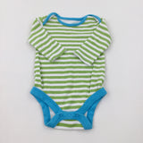 Green & White Striped Bodysuit - Boys Newborn