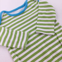 Green & White Striped Bodysuit - Boys Newborn