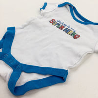 'Daddy Is My Superhero' White Bodysuit - Boys Newborn