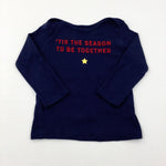 'Tis The Season…' Star Navy Long Sleeve Top - Boys 18-24 Months