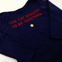 'Tis The Season…' Star Navy Long Sleeve Top - Boys 18-24 Months