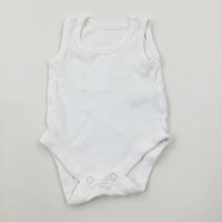 White Cotton Bodysuit - Girls Newborn