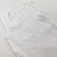 White Cotton Bodysuit - Girls Newborn