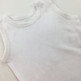 White Cotton Bodysuit - Girls Newborn