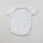 White Cotton Bodysuit - Girls Newborn