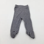 Charcoal Grey Striped Jersey Trousers - Boys Newborn