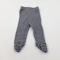 Charcoal Grey Striped Jersey Trousers - Boys Newborn