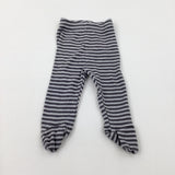 Charcoal Grey Striped Jersey Trousers - Boys Newborn