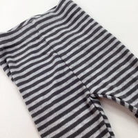 Charcoal Grey Striped Jersey Trousers - Boys Newborn