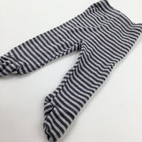 Charcoal Grey Striped Jersey Trousers - Boys Newborn