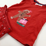 Gingerbread Lady Red Short Pyjamas - Girls 9-12 Months