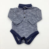 Navy Bodysuit - Boys 0-3 Months