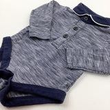 Navy Bodysuit - Boys 0-3 Months