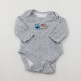 'GRRR! I'm A Little Monster' Grey Bodysuit - Boys 0-3 Months