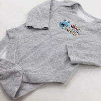 'GRRR! I'm A Little Monster' Grey Bodysuit - Boys 0-3 Months