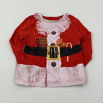 'Naughty & Nice List' Santa Suit Red Long Sleeve Top - Boys/Girls 9-12 Months