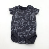 Animals Charcoal Grey Bodysuit - Boys 0-3 Months