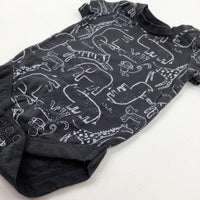 Animals Charcoal Grey Bodysuit - Boys 0-3 Months